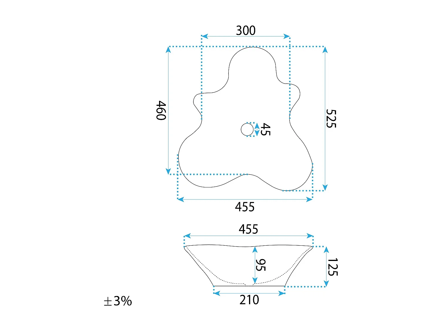 Vasque À Poser Rea Izolda Asymetric White