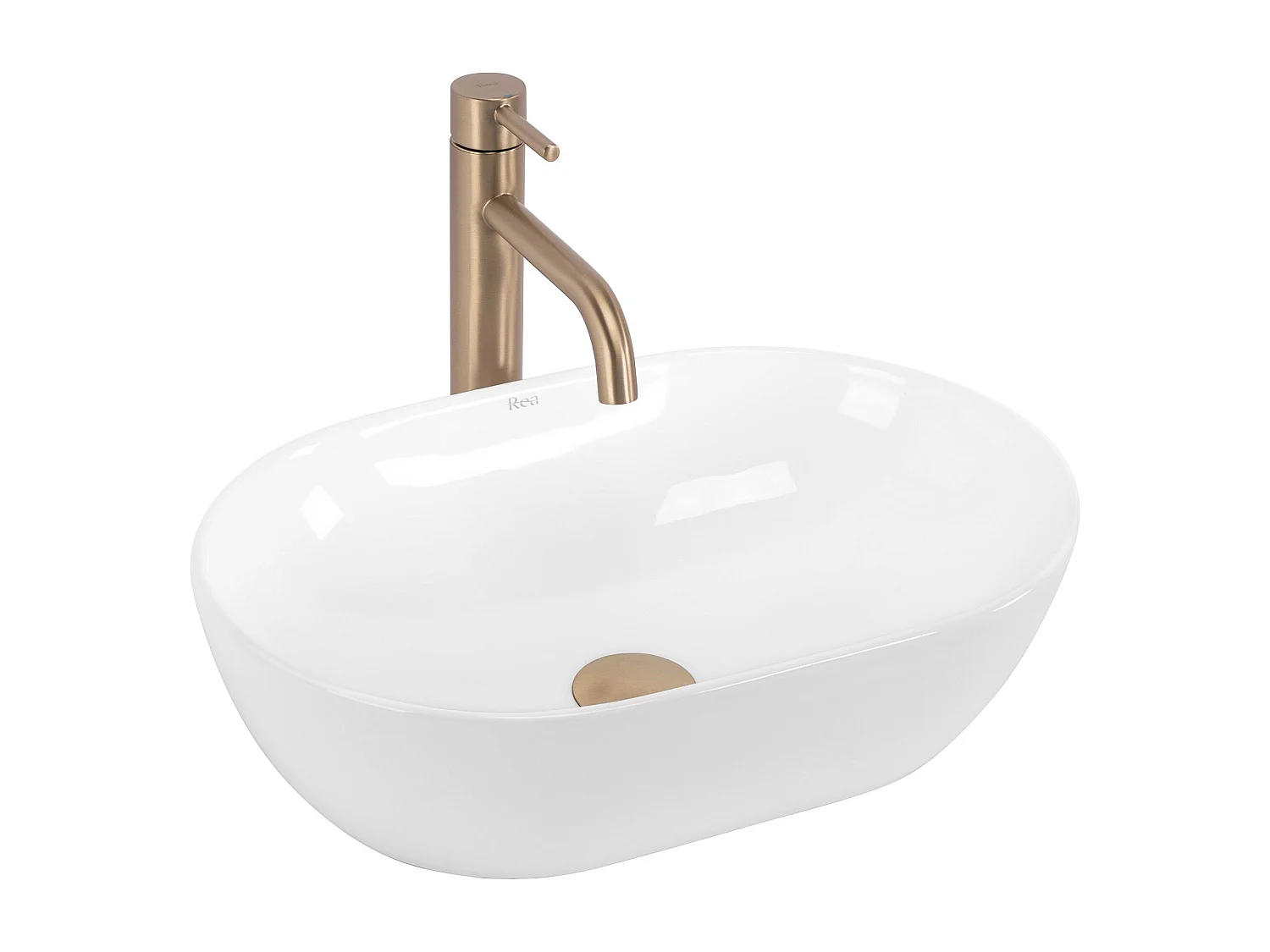 Lavabo Da Appoggio Rea Amelia 45 White