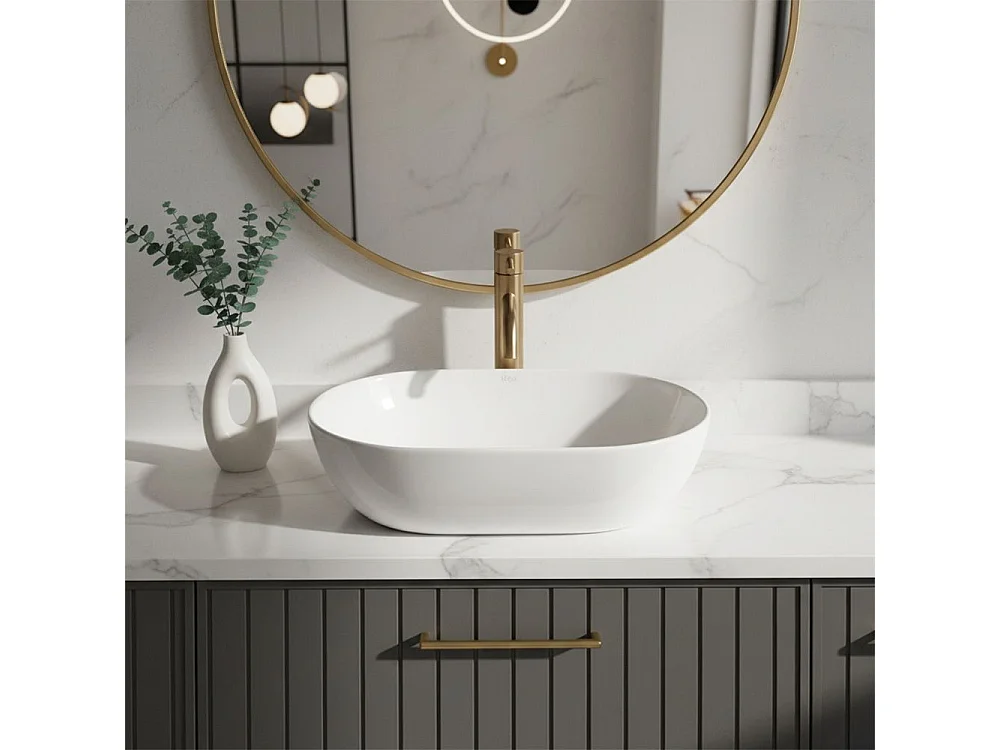 Lavabo Da Appoggio Rea Amelia 45 White