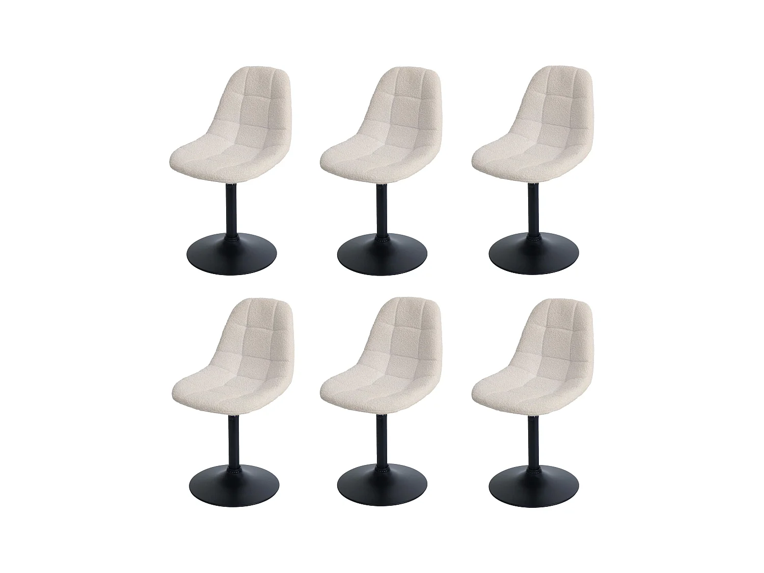 Esszimmerstuhl MCW-A60 (6er-Set), Beige