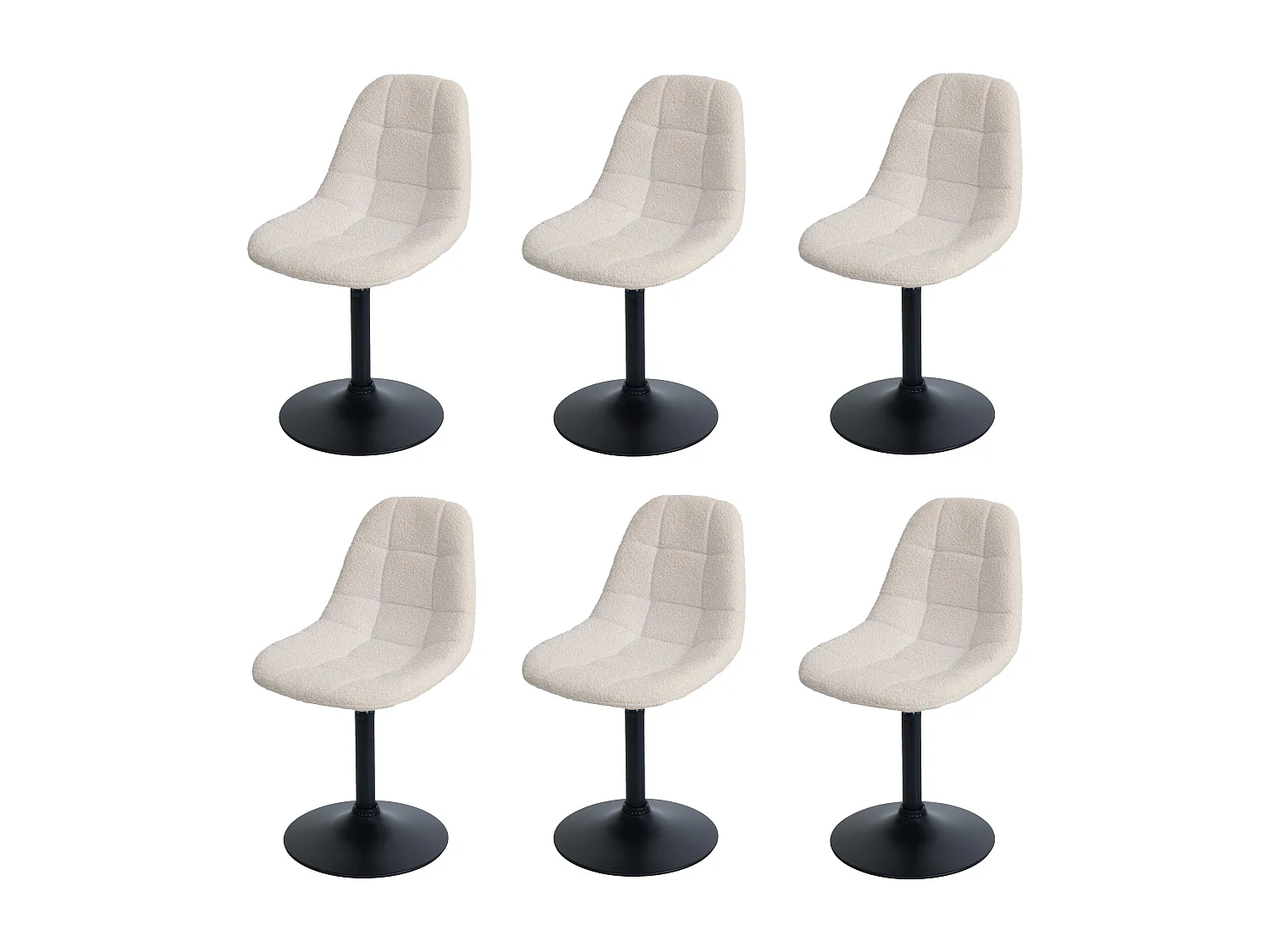 Esszimmerstuhl MCW-A60 (6er-Set), Beige