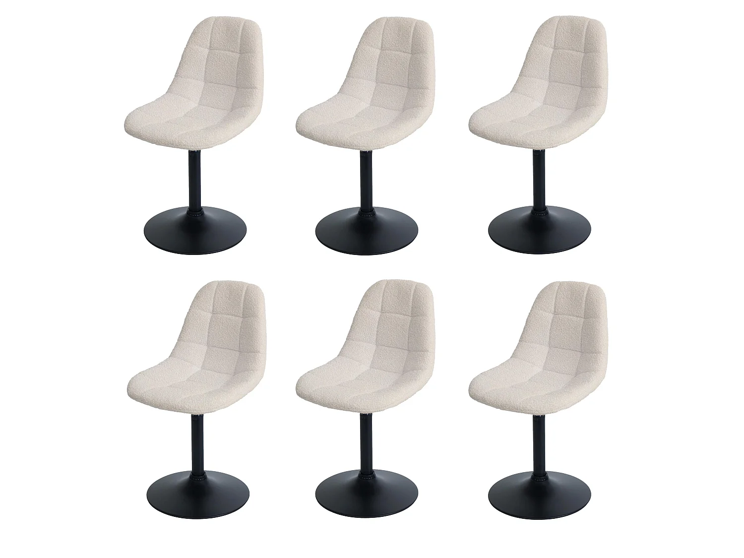 Chaise de salle à manger MCW-A60 (lot de 6),  beige