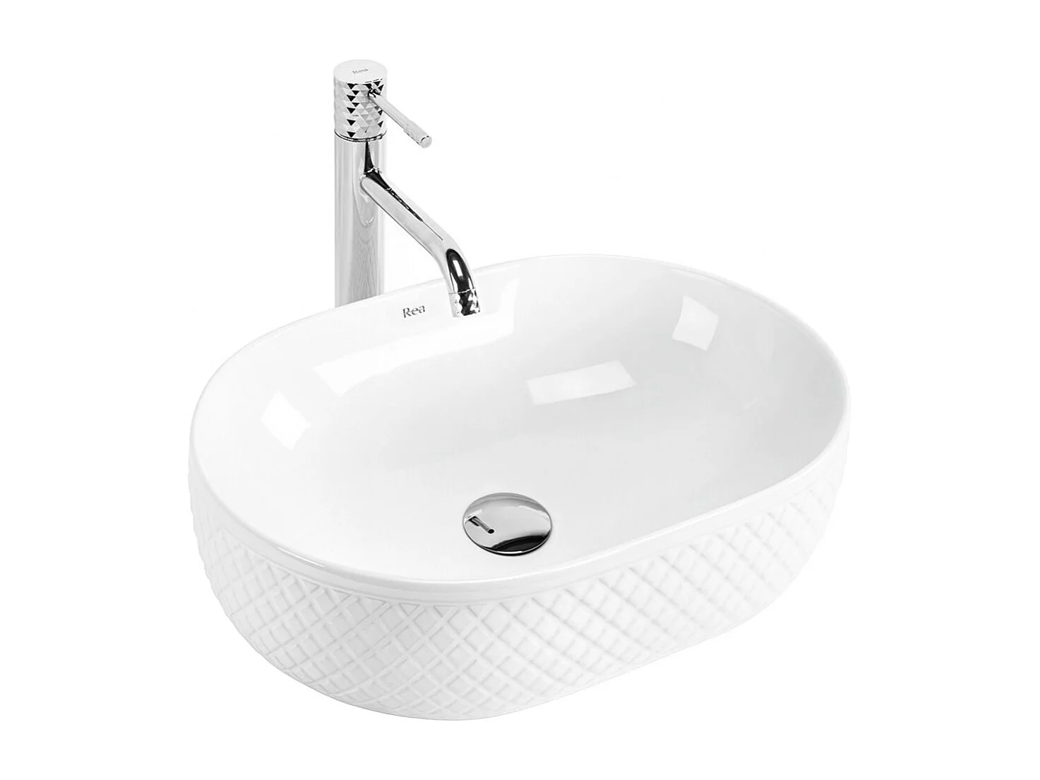 Vasque À Poser Rea Oktawia Oval White
