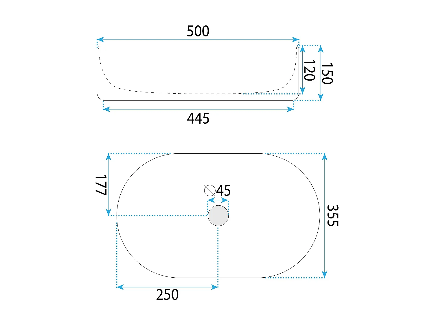 Vasque À Poser Rea Oktawia Oval White