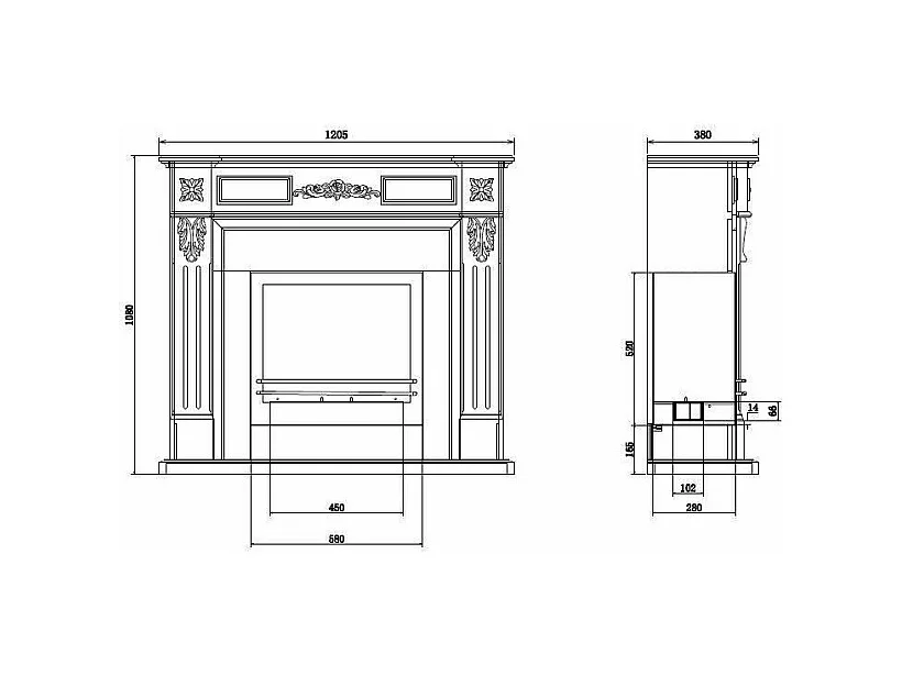 Cheminée à bioéthanol Arborio, capacité 1,8 L Made in Italy, 121x38x108h cm blanc