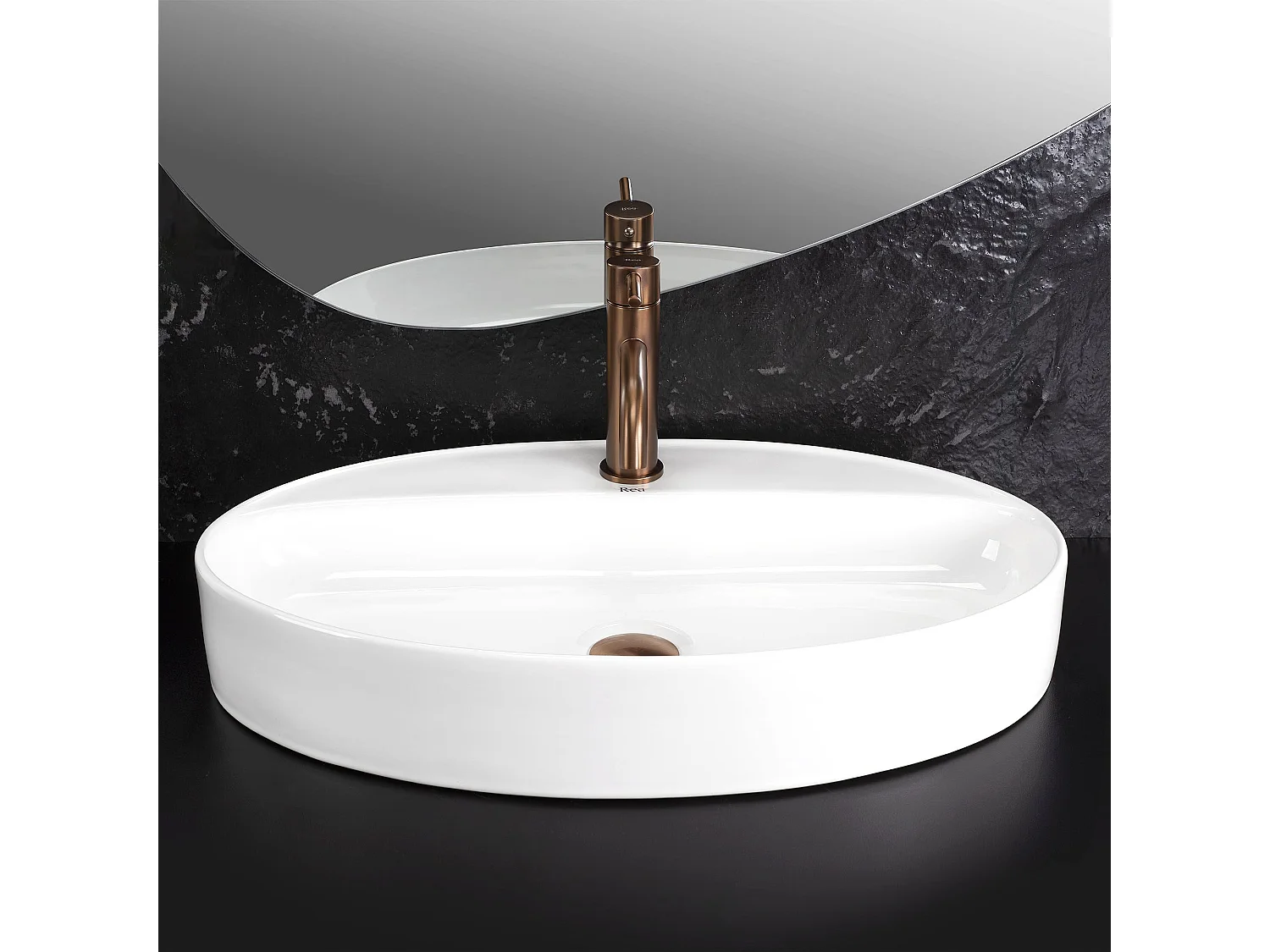 Vasque À Poser Rea Nastazja 61 Oval White