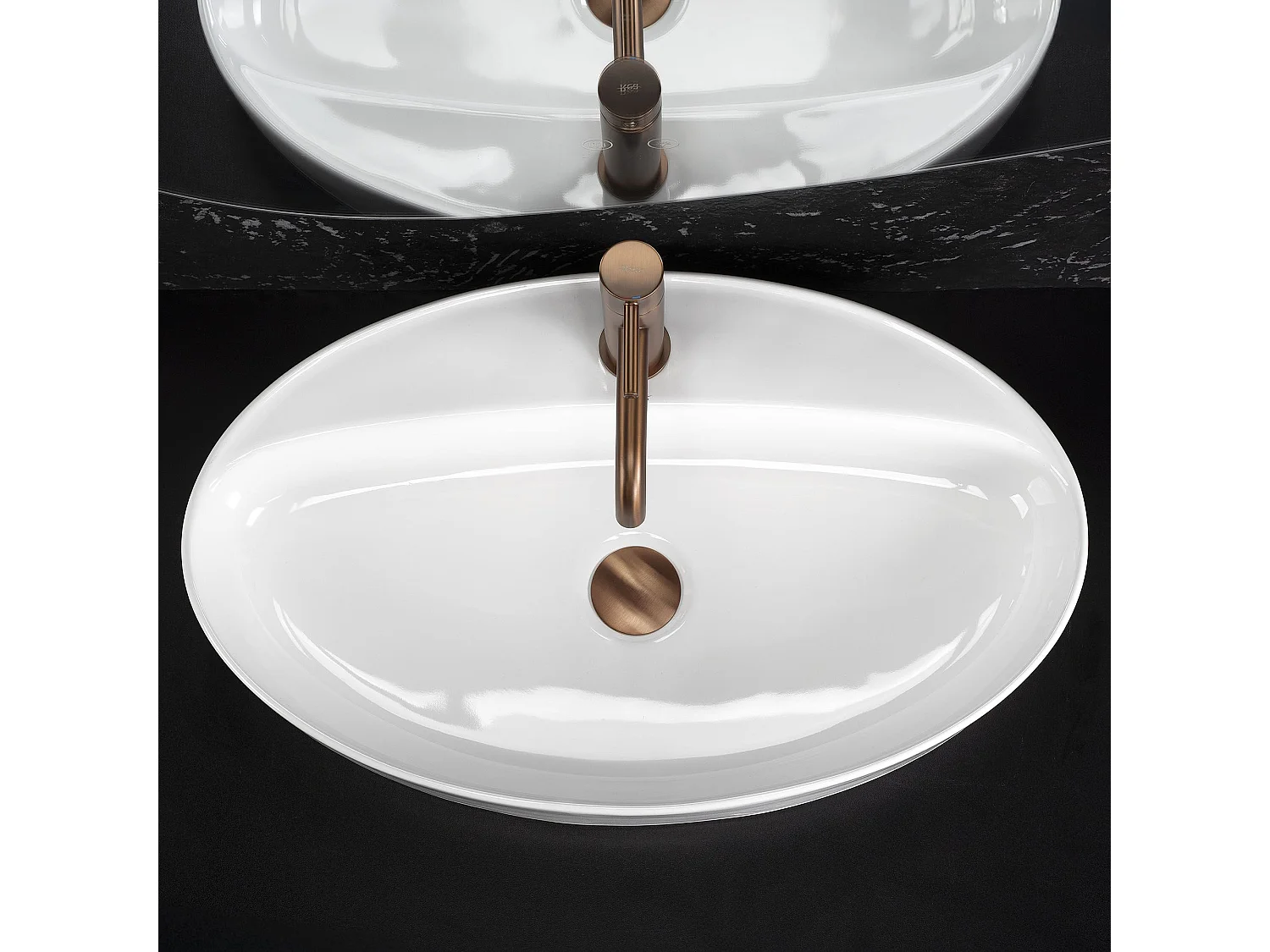 Vasque À Poser Rea Nastazja 61 Oval White