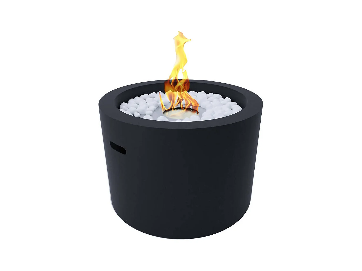 Cheminée à Bioéthanol Aielli, Capacité 1 Litre Made in Italy, 47,5x47,5x32,5h cm Noir