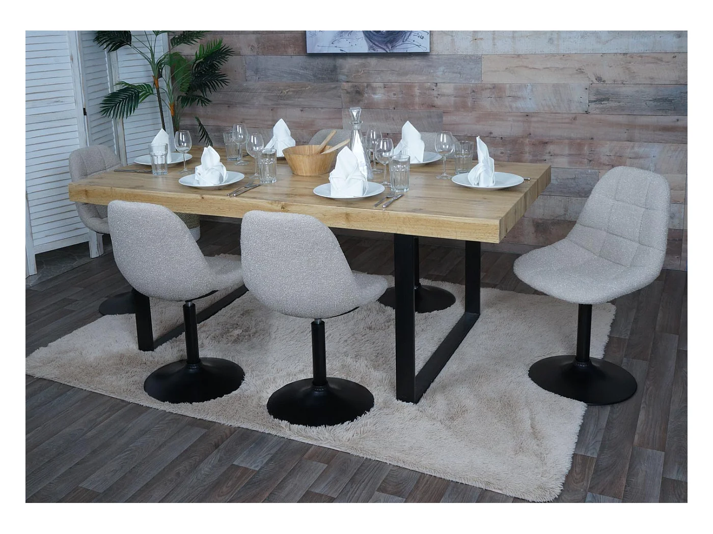 Esszimmerstuhl MCW-A60 (6er-Set), Taupe