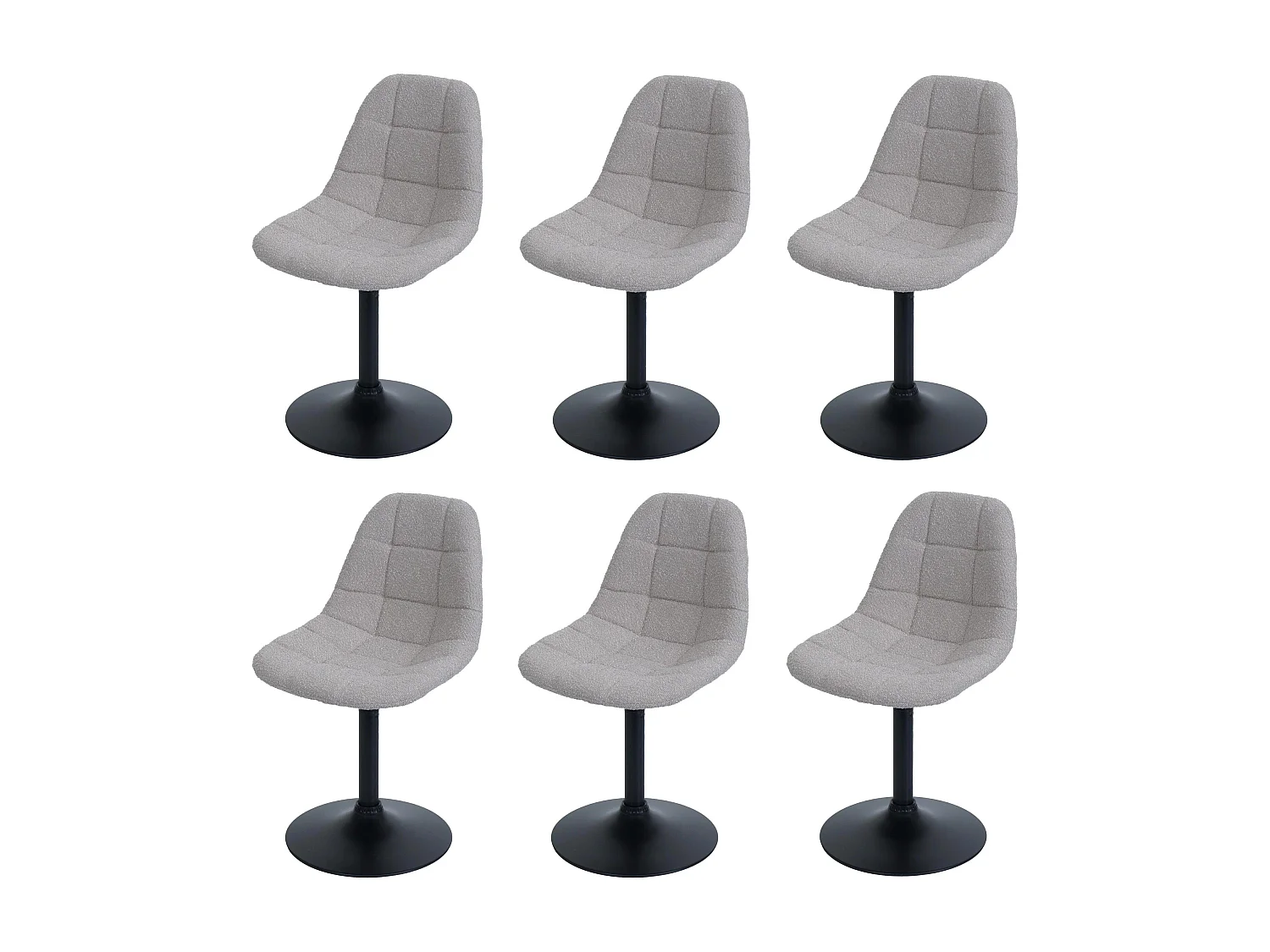 Chaise de salle à manger MCW-A60 (lot de 6),  taupe