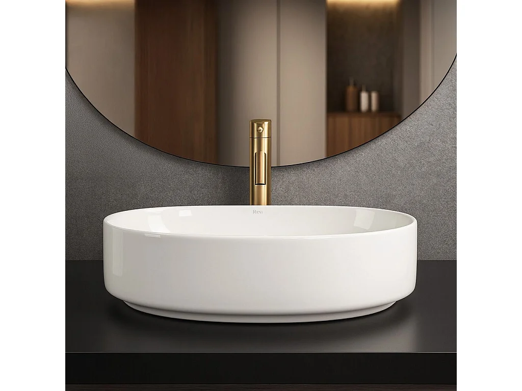 Vasque À Poser Rea Joana 50 Oval White