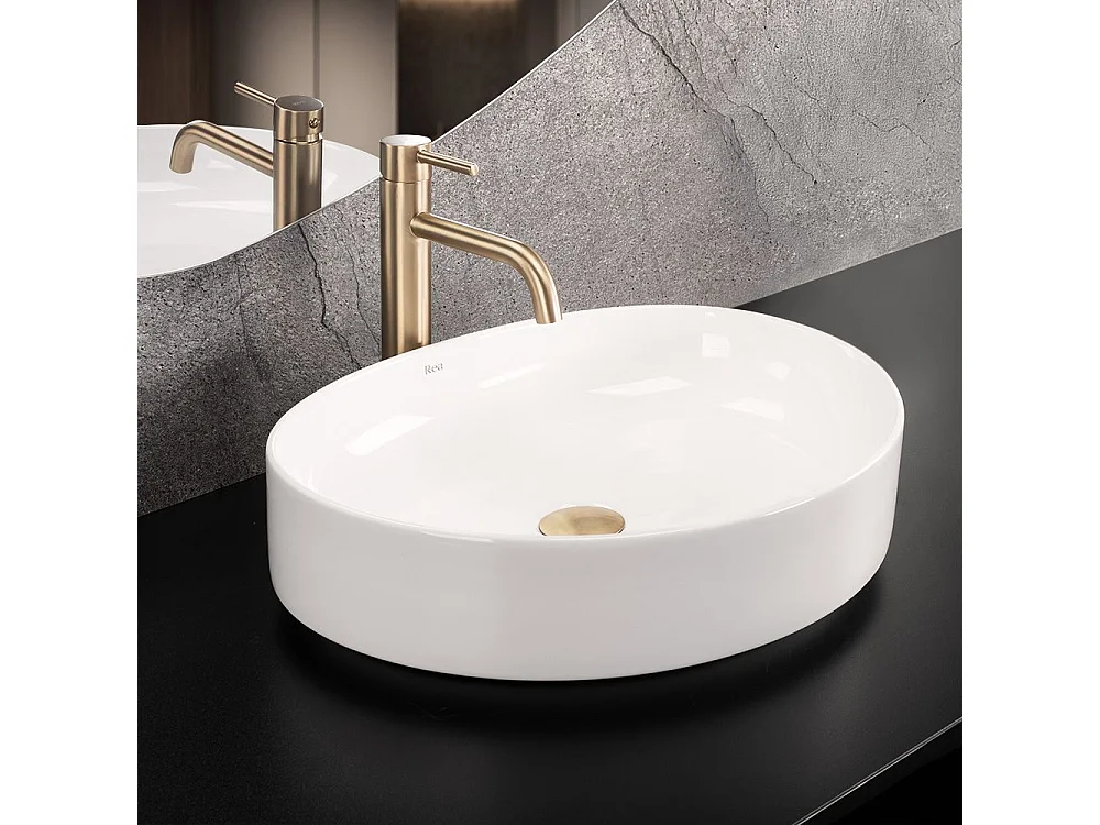 Vasque À Poser Rea Joana 50 Oval White