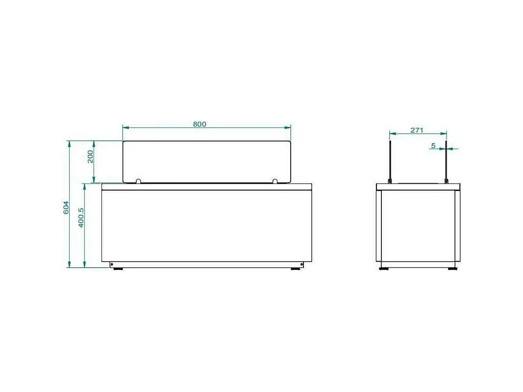 Cheminée Bioéthanol Arena, Capacité 4,5 Litre Made in Italy, 100x40x40h cm Blanc