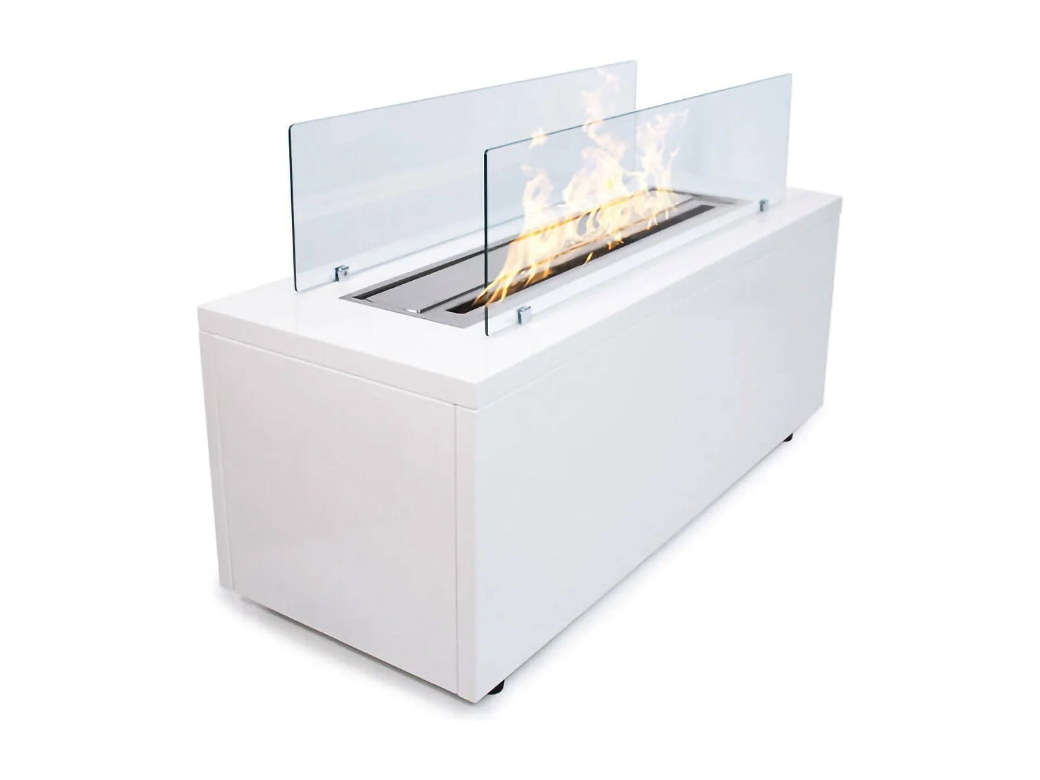 Cheminée Bioéthanol Arena, Capacité 4,5 Litre Made in Italy, 100x40x40h cm Blanc