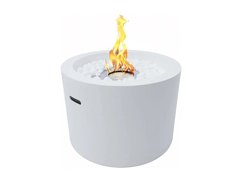 Kea bio-ethanol haard, Ecologische haard, Rookloze haard, Ethanolverwarmer, Made in Italy, 48x48 h33 cm, Wit