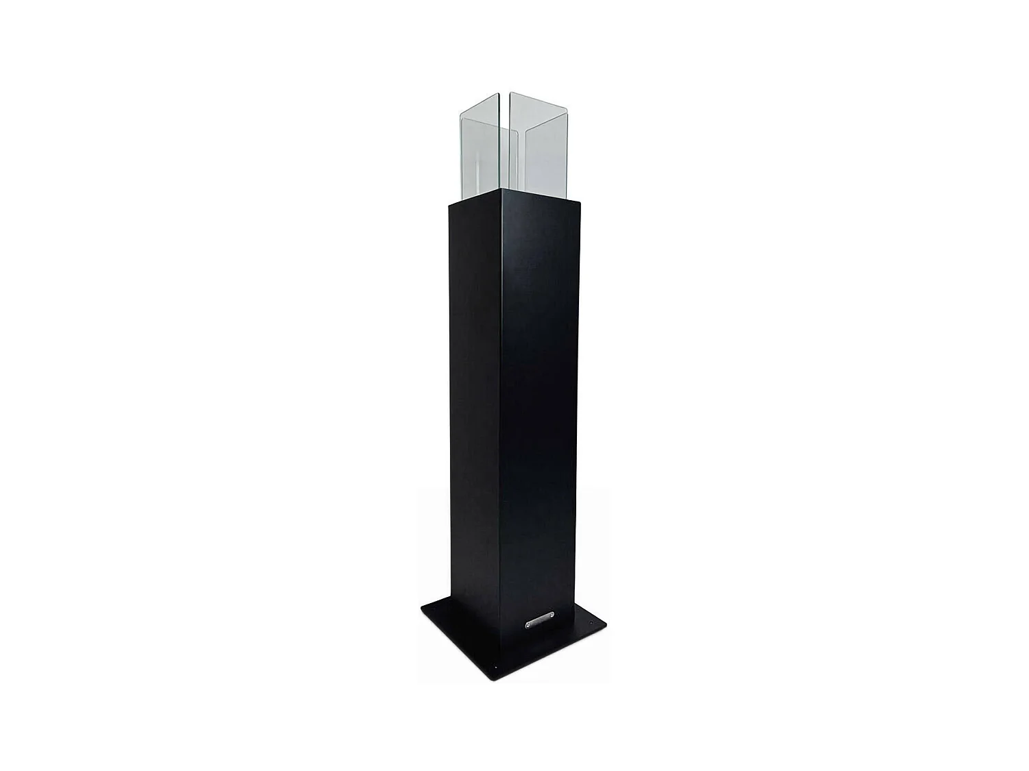 Cheminée à bioéthanol Jakarta, Capacité 0,7 L Made in Italy, 20x20x110h cm Noir
