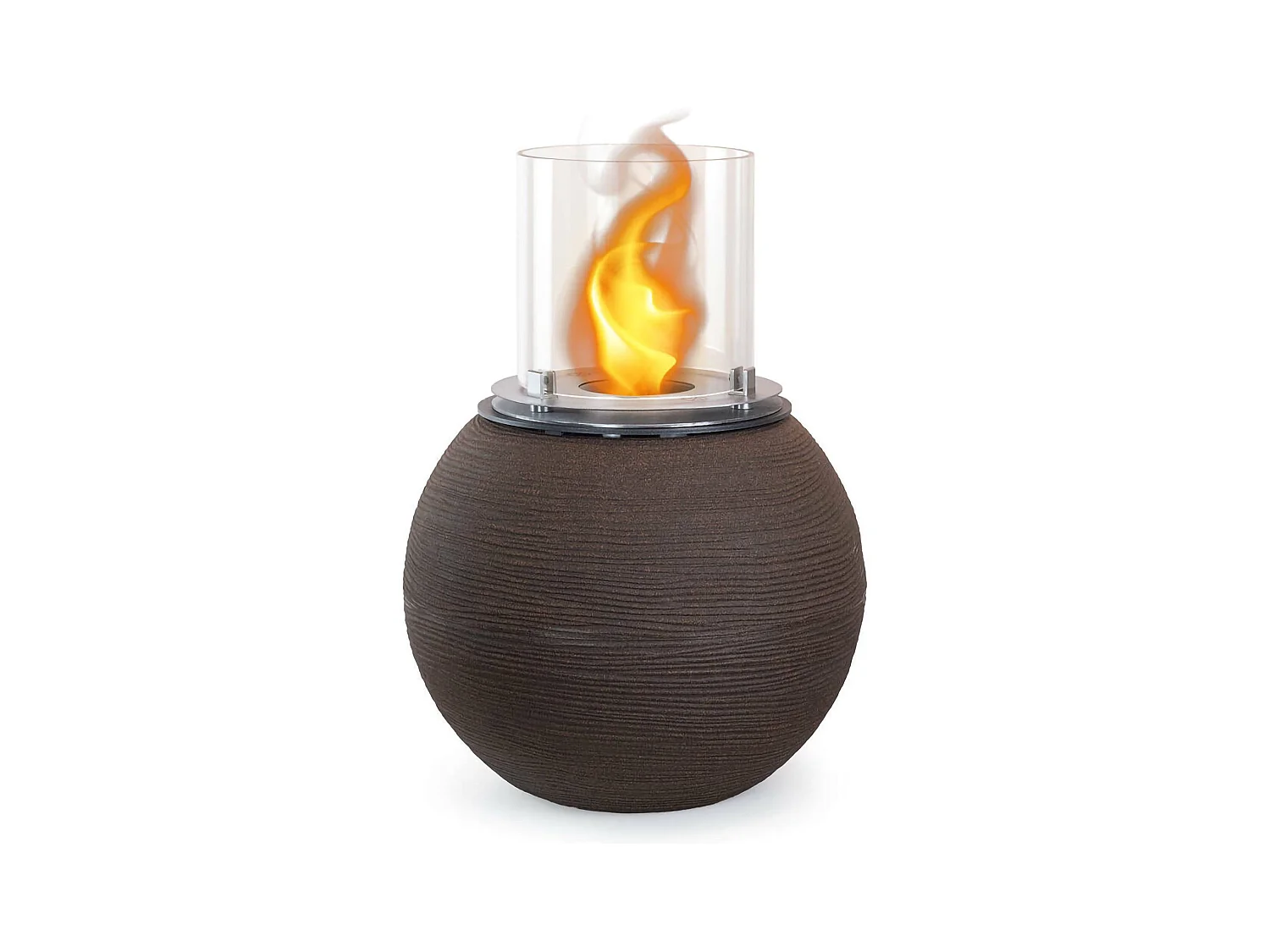 Cheminée Bioéthanol Alliste, Capacité 1,5 L, Fabriqué en Italie, 40x40x54h cm Marron