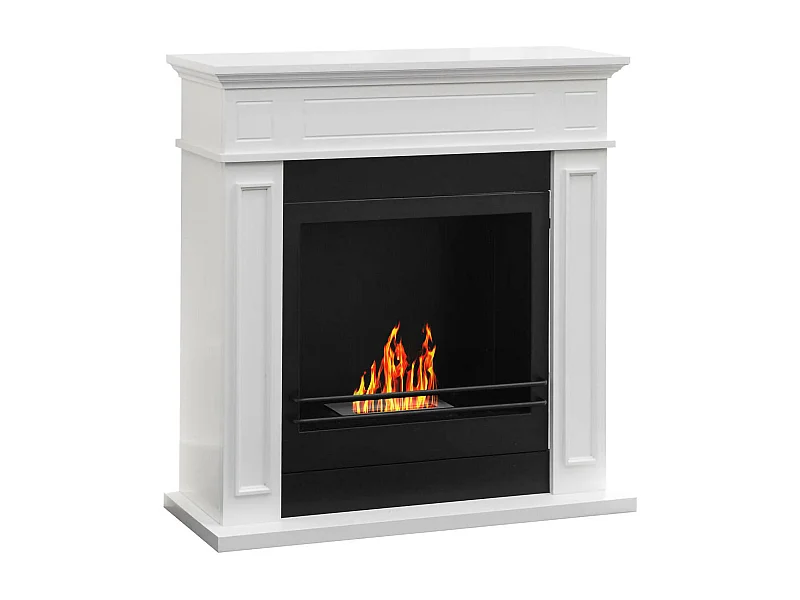 Camino a Bioetanolo Ala, Capacità 1,2 lt Made in Italy, 28x90.5x89.5h cm Bianco