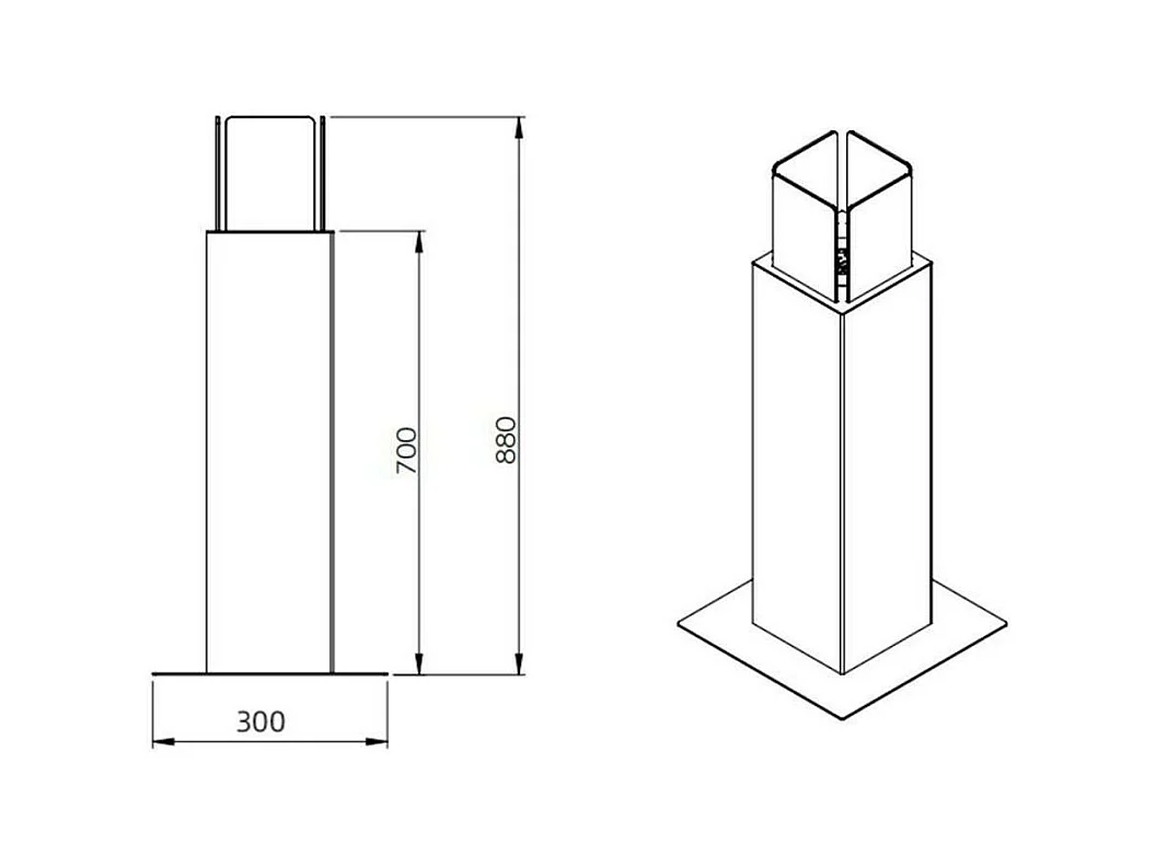 Cheminée bioéthanol Arba, capacité 0,7 lt Made in Italy, 20x20x70h cm Noir