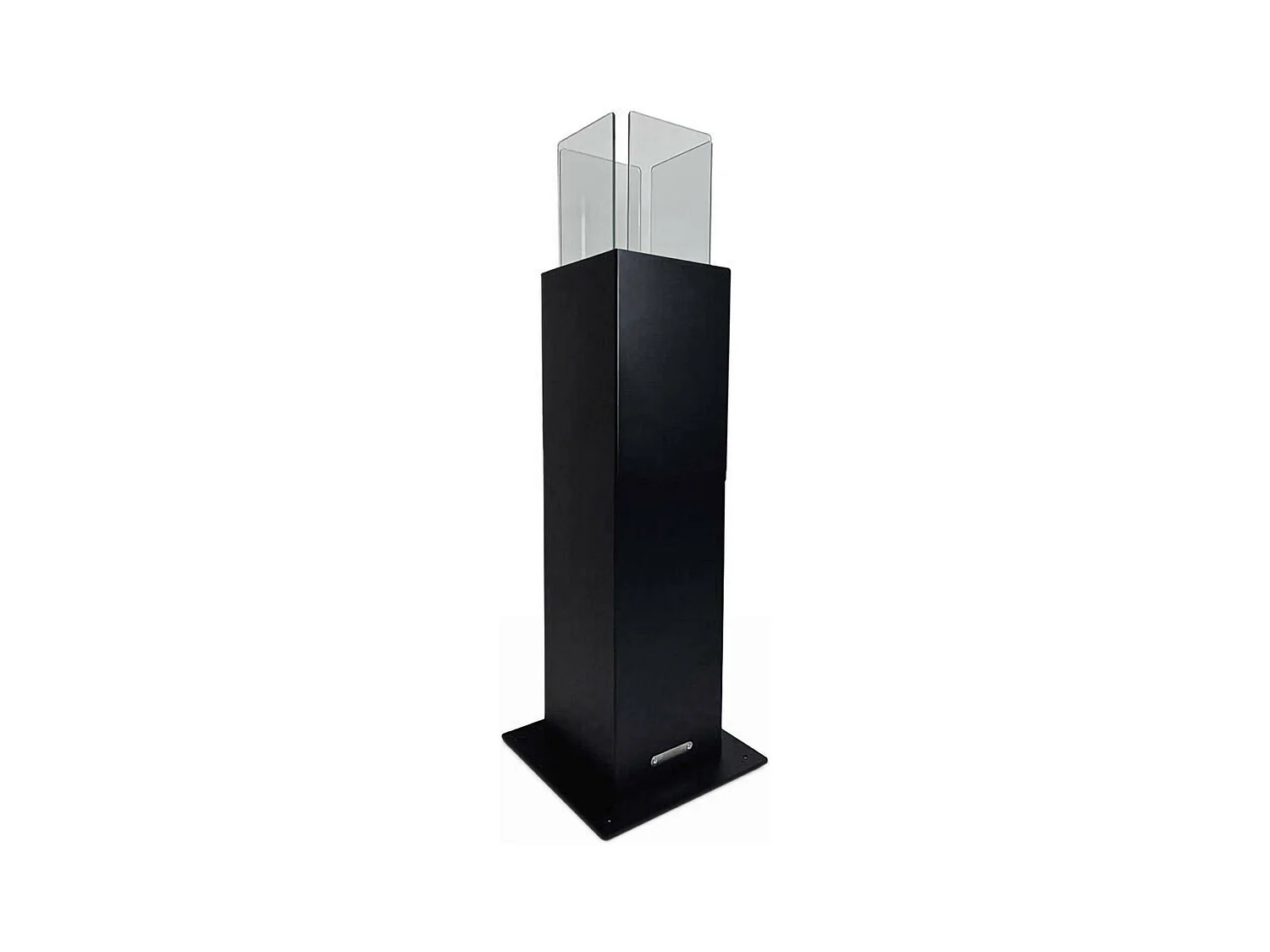 Pinatubo bio-ethanol haard, Ecologische haard, Rookloze haard, Ethanol verwarming, Made in Italy, 20x20 h70 cm, Zwart