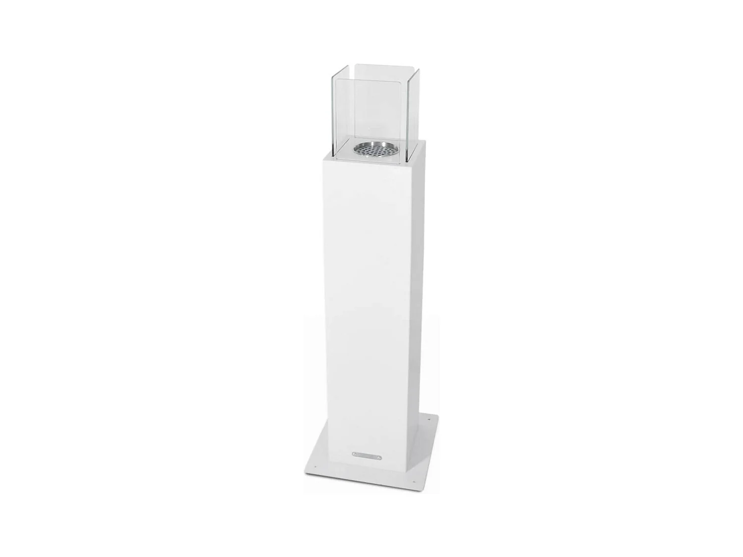 Camino a Bioetanolo Jakarta, Capacità 0,7 lt Made in Italy, 20x20x110h cm Bianco