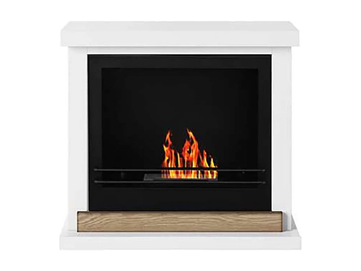 Camino a Bioetanolo Arenzano, Capacità 1,2 lt Made in Italy, 24x75x68h cm Bianco