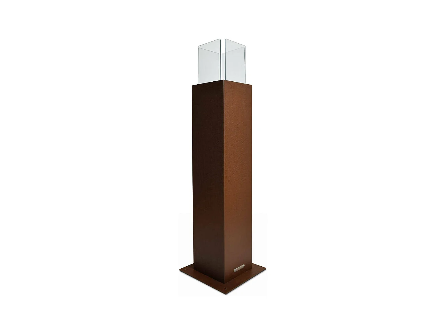 Camino a Bioetanolo Jakarta, Capacità 0,7 lt Made in Italy, 20x20x110h cm Marrone Ruggine