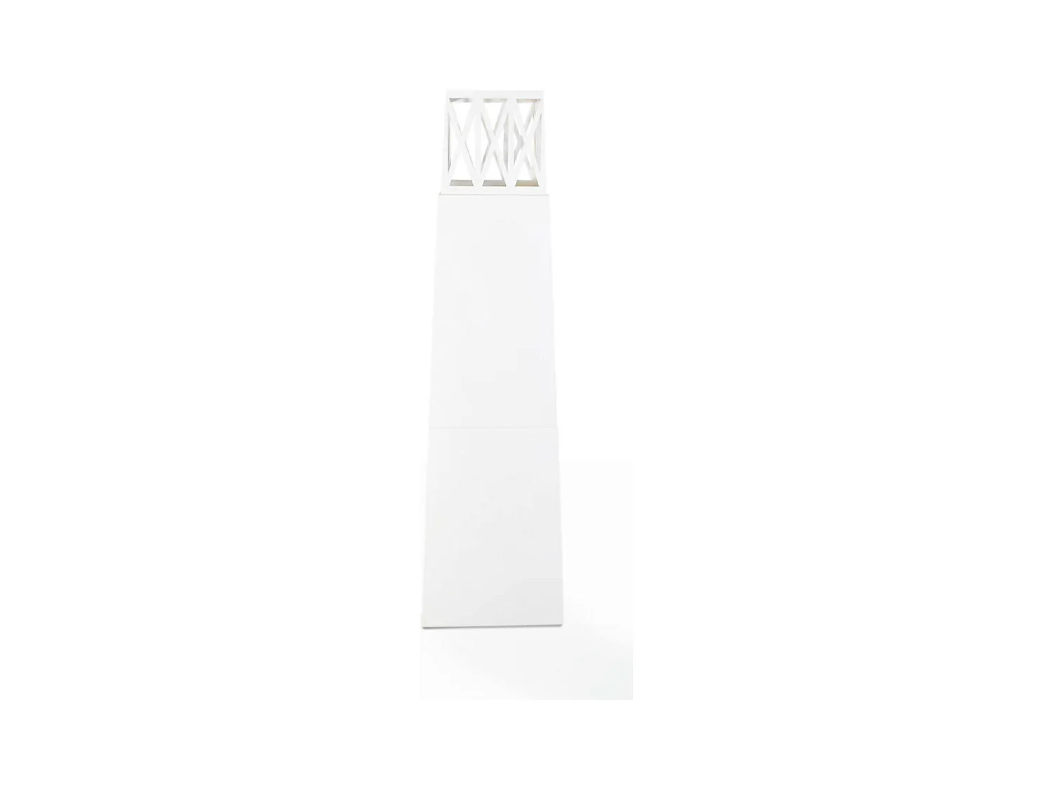 Camino a Bioetanolo Arese, Capacità 2 lt Made in Italy, 40x40x145h cm Bianco