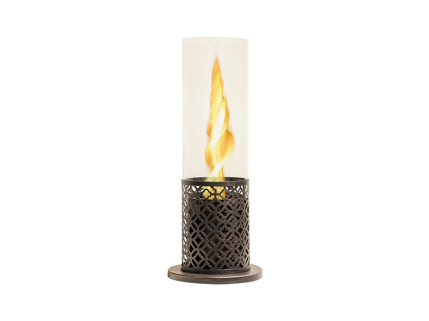 Batu bio-ethanol open haard, ecologische open haard, rookloze haard, ethanolverwarmer, gemaakt in Italië, 20x20 h50 cm, zwart en goud