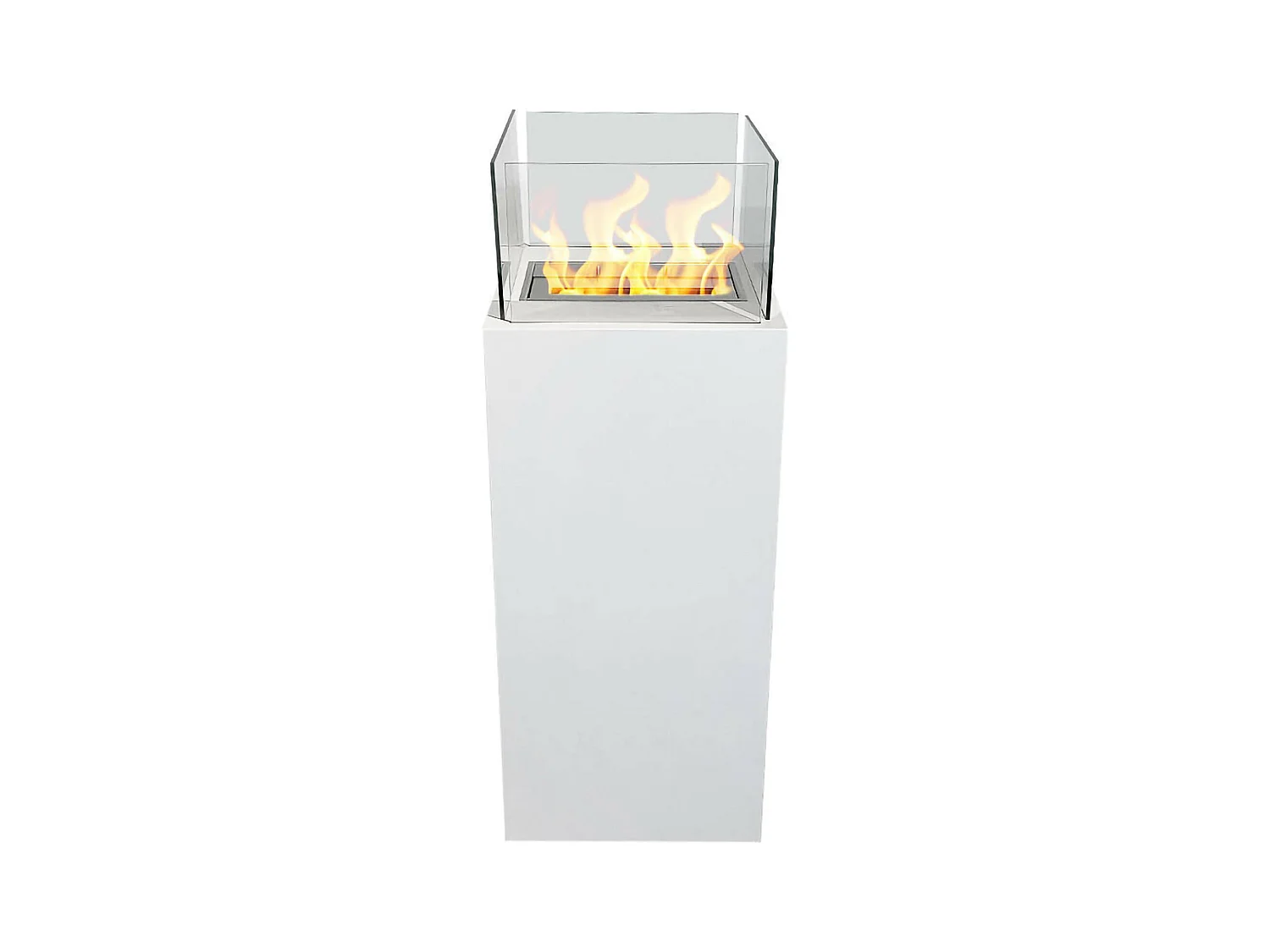 Camino a Bioetanolo Airasca, Capacità 1,2 lt Made in Italy, 40x40x115h cm Bianco