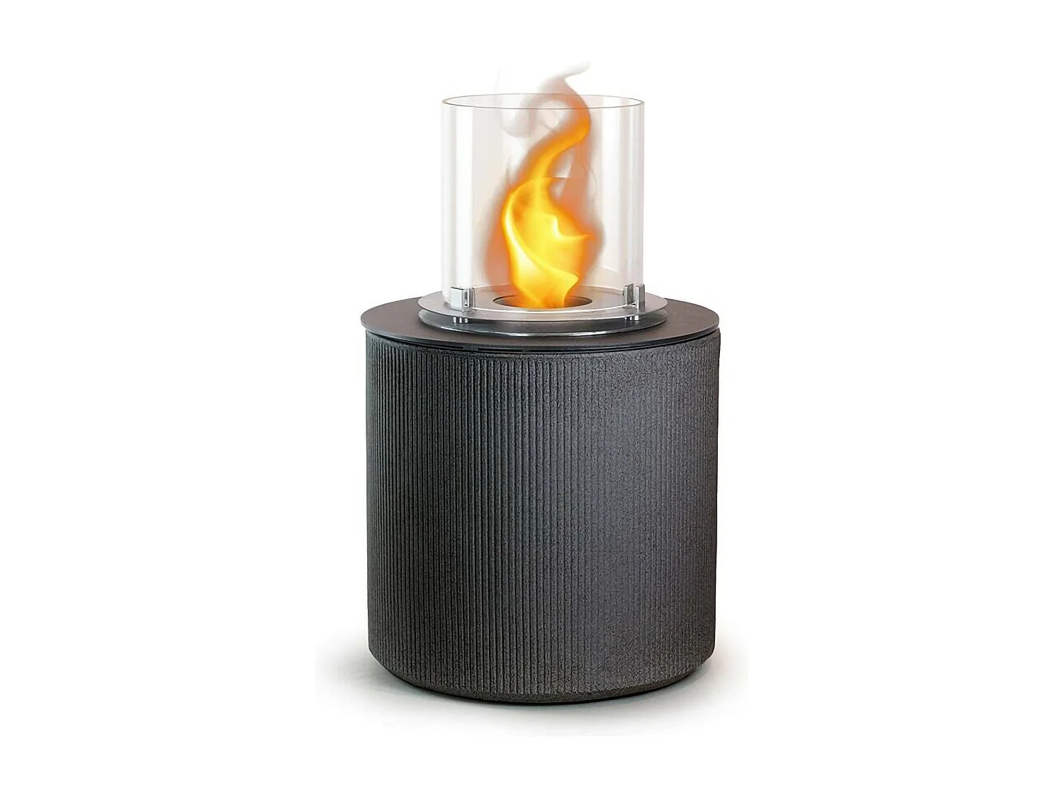 Cheminée à Bioéthanol Maynila, 1,5 L Made in Italy, 36x36x56h cm Noir