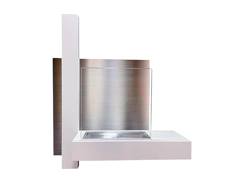 Camino a Bioetanolo Bern, Capacità 1,5 lt Made in Italy, 23x65x75h cm Bianco