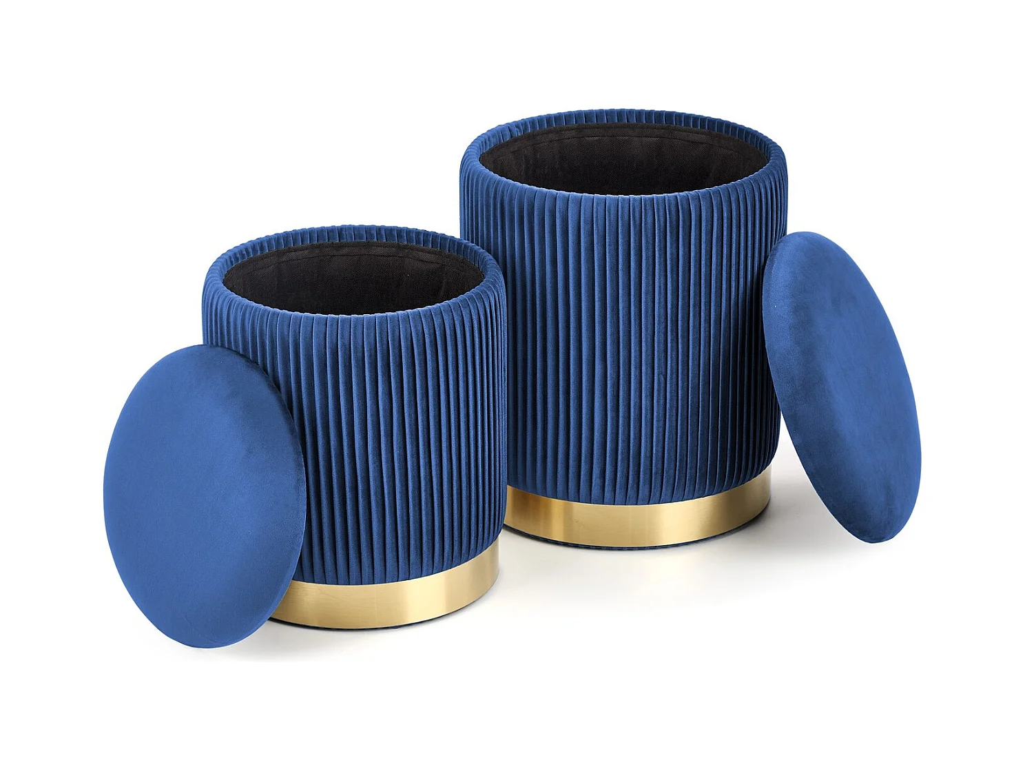 Puff Set Monty/Tessuto/Blu