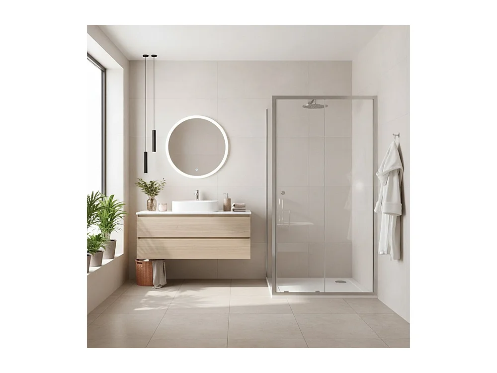 Cabine De Douche Rea Primo Slide 120X70 Chrome