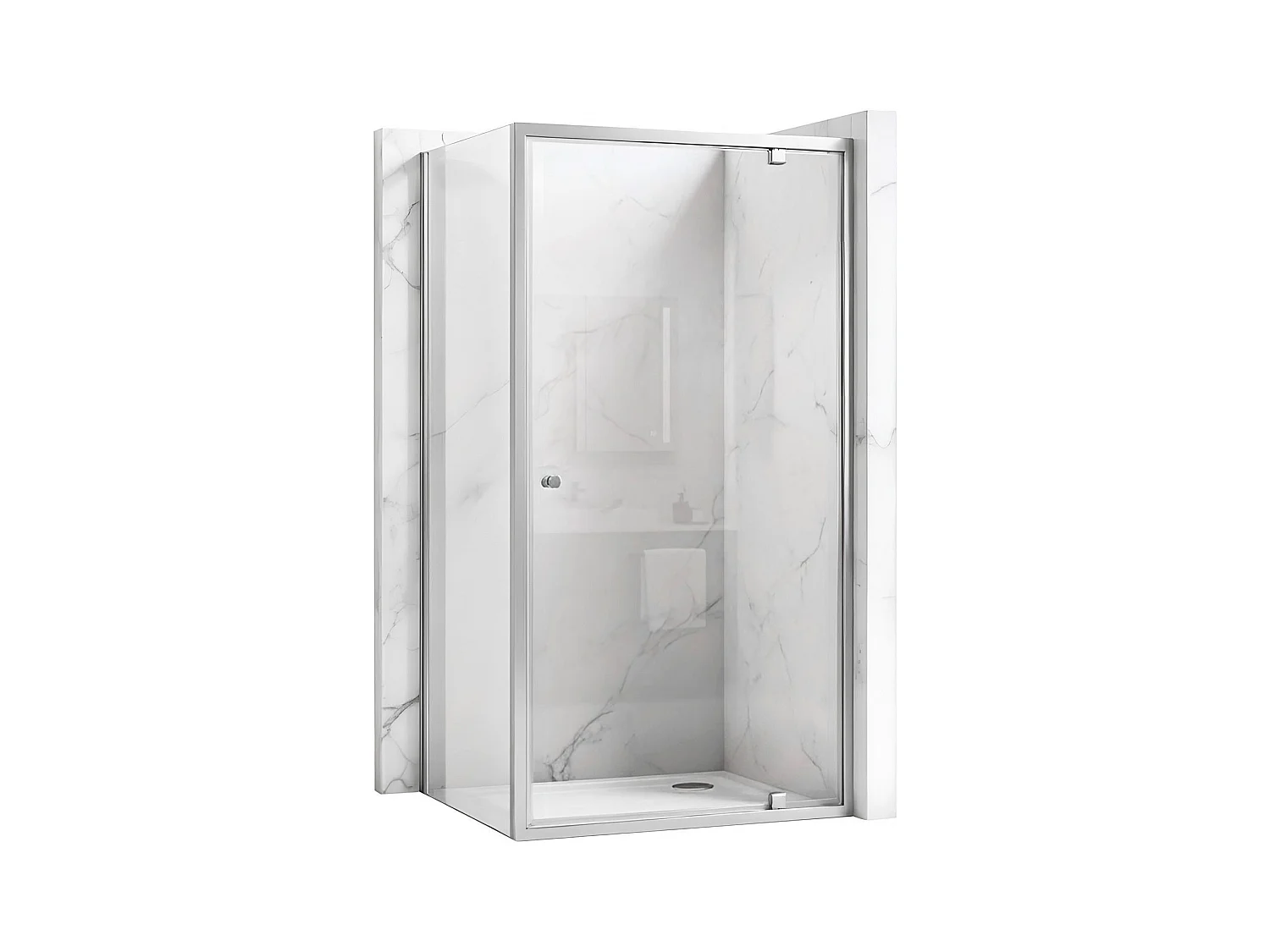 Cabine De Douche Rea Primo Swing 100X80 Chrome