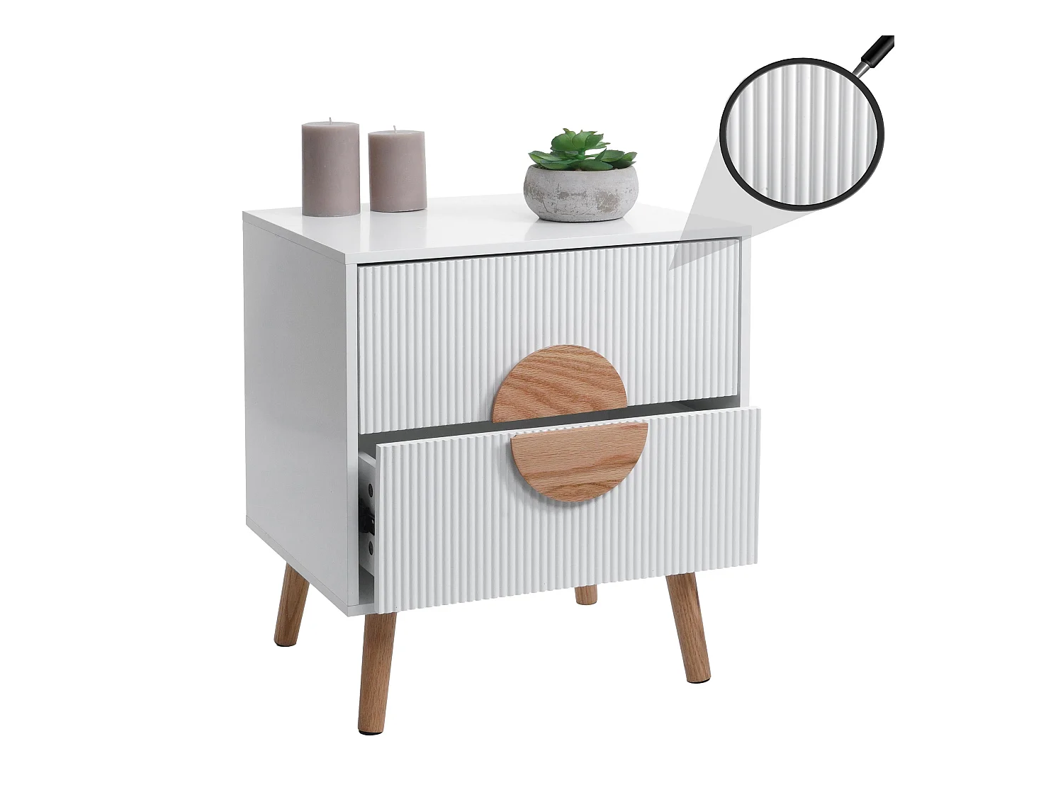 Nachtkastje MCW-N89,  wit