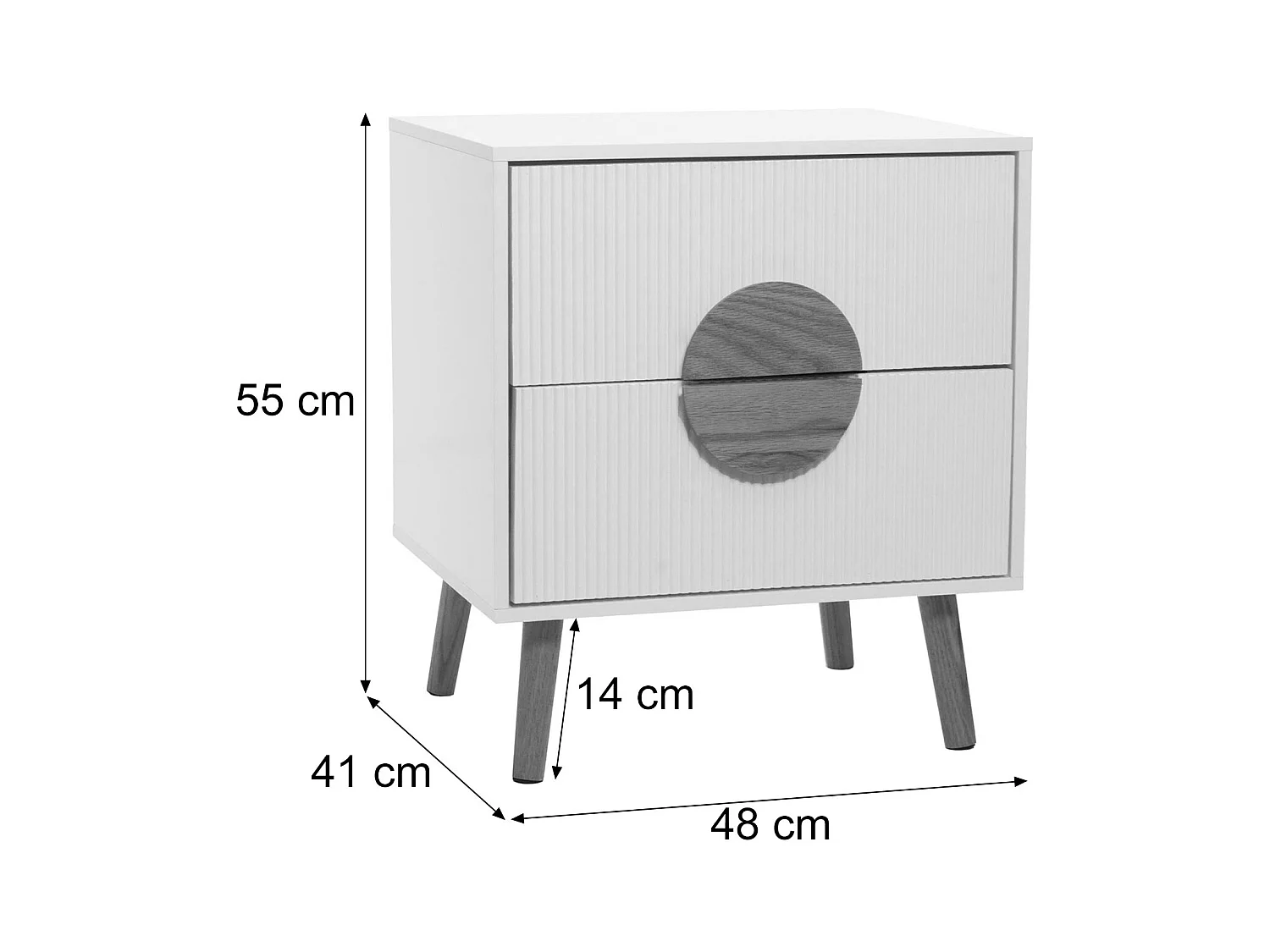 Nachtkastje MCW-N89,  wit
