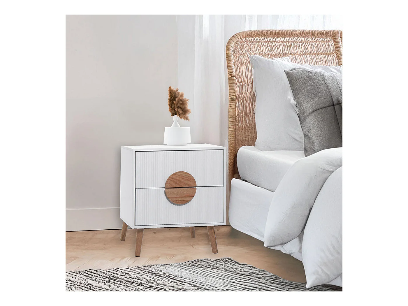 Nachtkastje MCW-N89,  wit