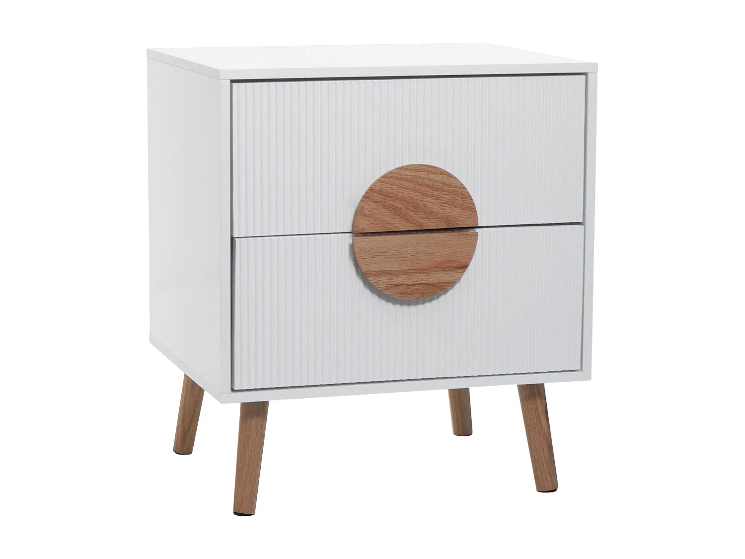 Table de chevet MCW-N89,  blanc