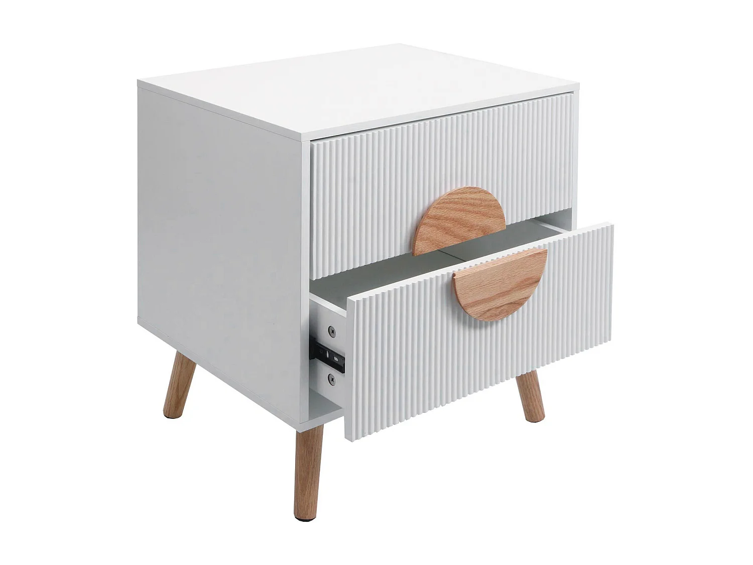 Table de chevet MCW-N89,  blanc