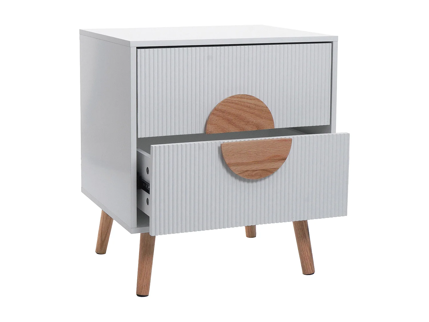 Table de chevet MCW-N89,  blanc