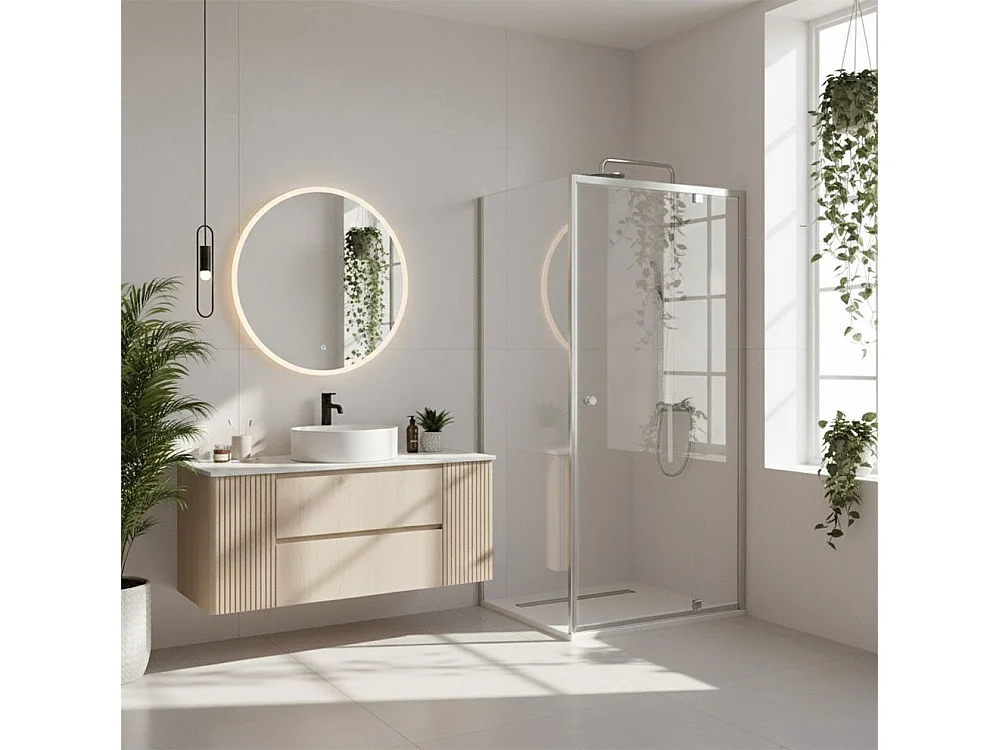 Cabina De Ducha Rea Primo Swing 90X100 Chrome