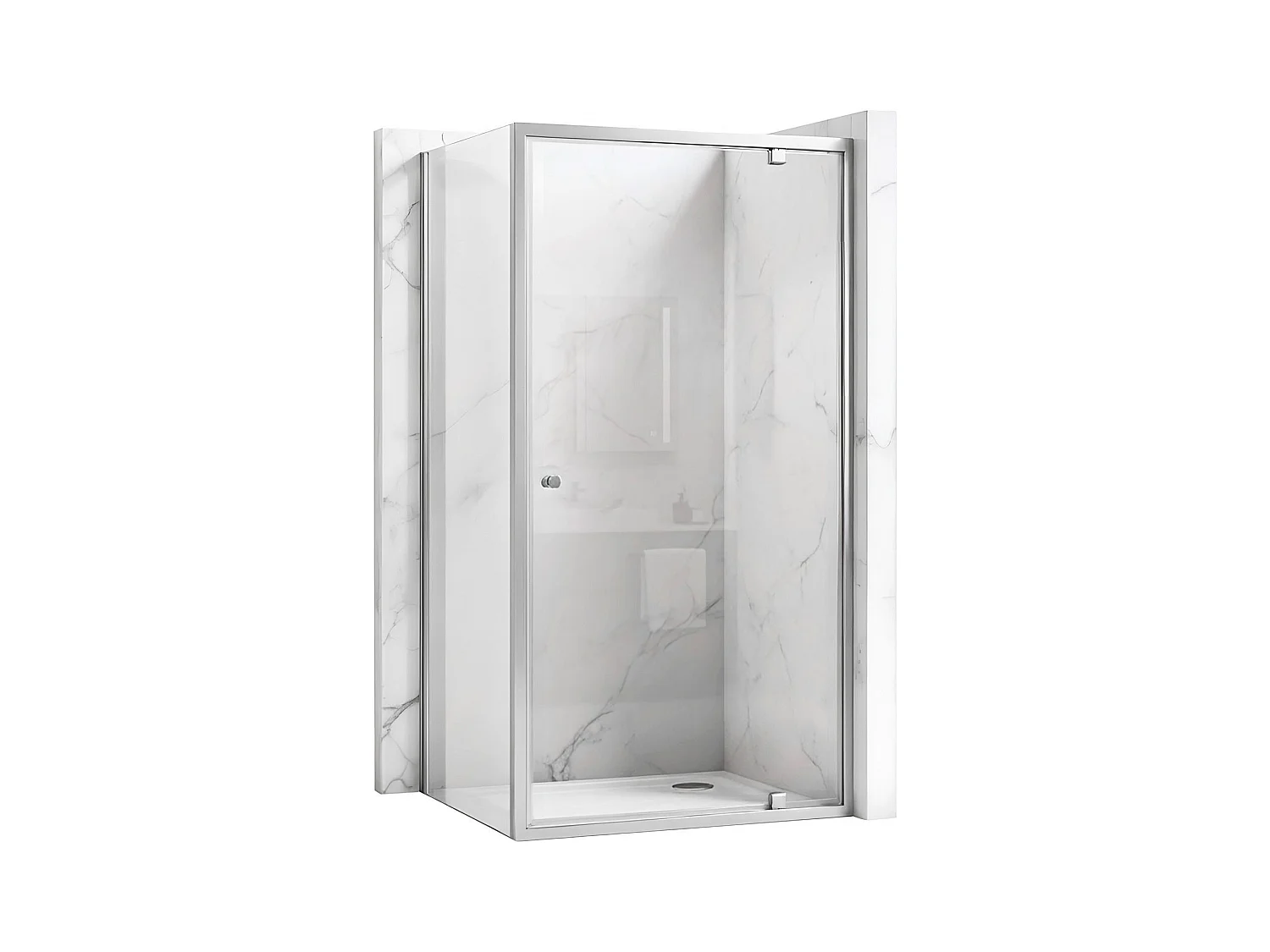 Cabine De Douche Rea Primo Swing 90X80 Chrome