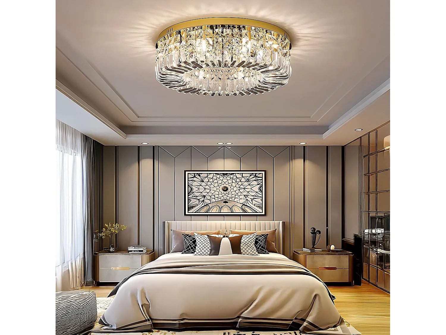 Plafondlamp Toolight App1728-6C Gold