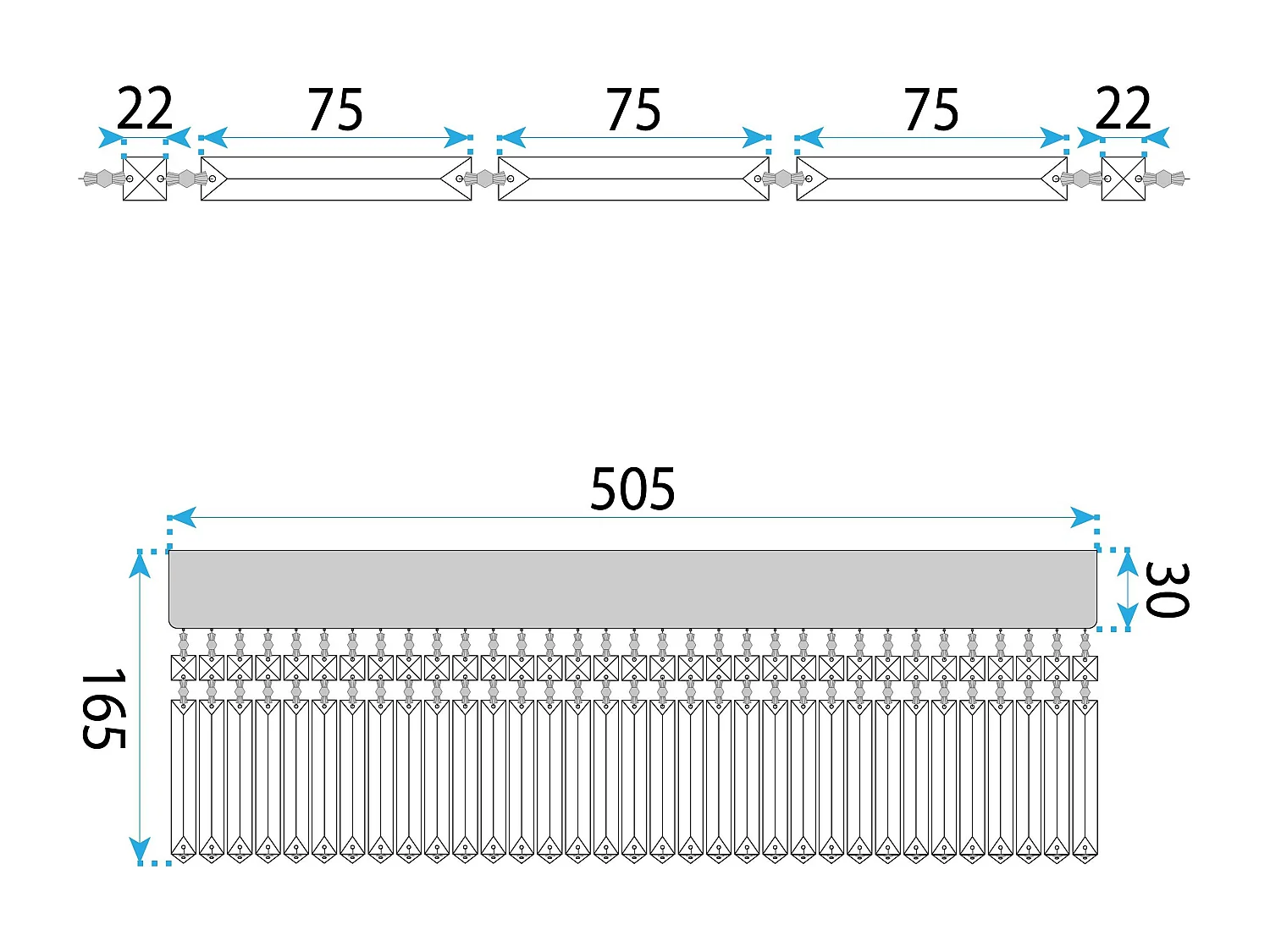 Plafondlamp Toolight App1728-6C Gold