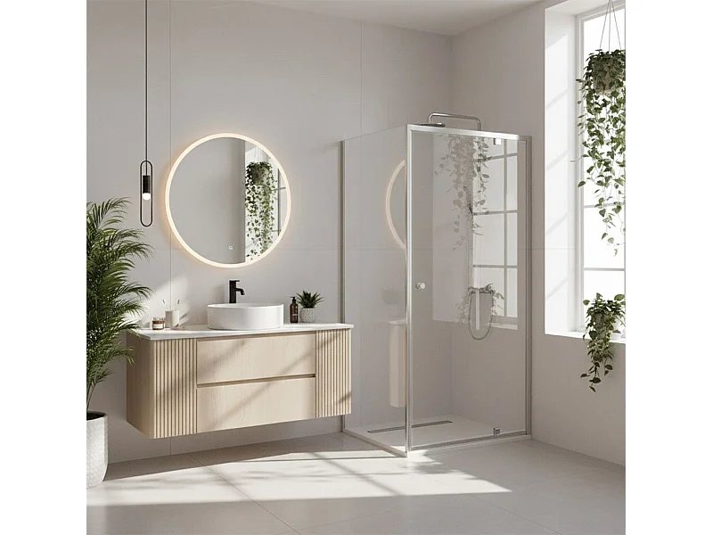 Cabine De Douche Rea Primo Swing 100X100 Chrome