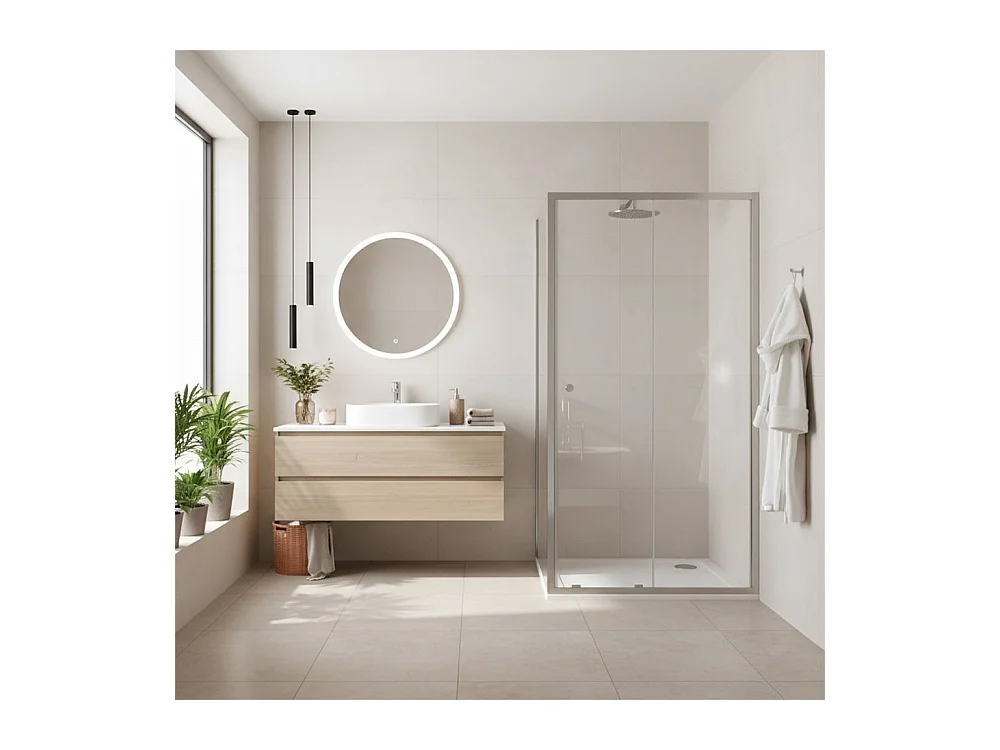 Cabine De Douche Rea Primo Slide 130X80 Chrome