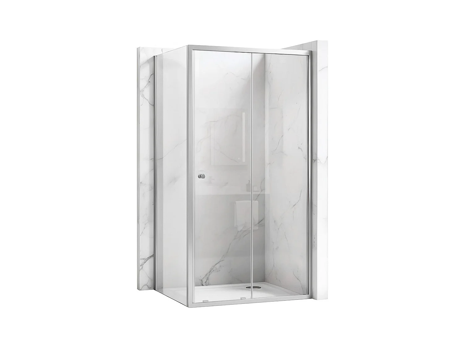 Cabine De Douche Rea Primo Slide 120X90 Chrome