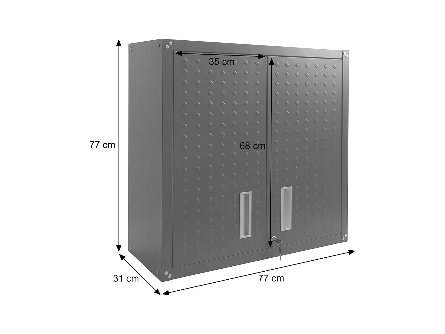 Szafka wisząca MCW-O52,  jasnoszara