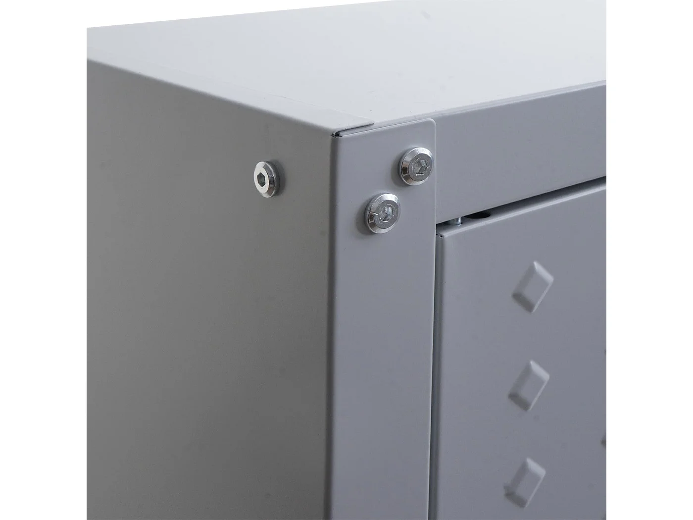 Armadio pensile MCW-O52, armadietto a muro, garage, con serratura, in acciaio 77x77x31cm ~ grigio chiaro